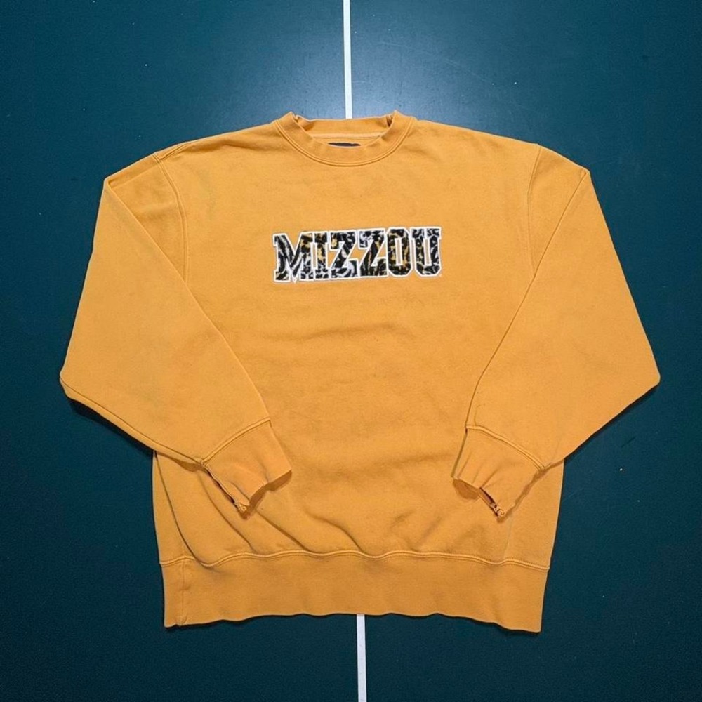 Vintage 90s University‎ of Missouri Jansport crewneck sweatshirt large yellow